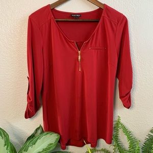 Roz & Ali Burgundy Dress Shirt